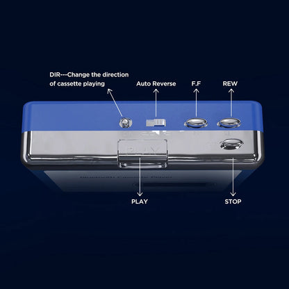 Portable Bluetooth Cassette Player,Tape Player Bluetooth Output to Headphone/Speaker,Walkman Portable Cassette Tape Player