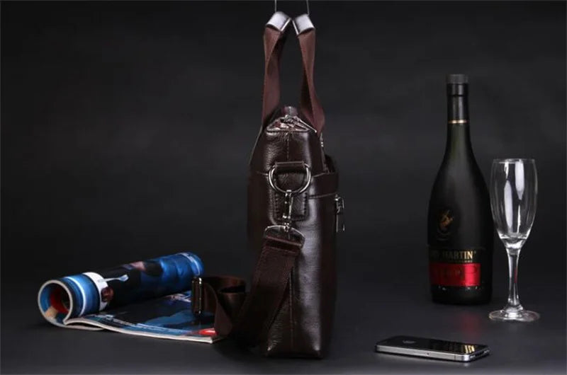 Men Briefcase Bag for Documents Designer Leather Luxury Brand Men's Business Travel Big Capacity A4 Document Organizer handbag