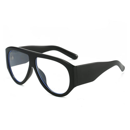 New Large Frame Luxury Myopia Glasses Anti Blue Light Oversized Pilot Fashion Eyeglasses Oval Clear Lens Short-sighted Eyewear