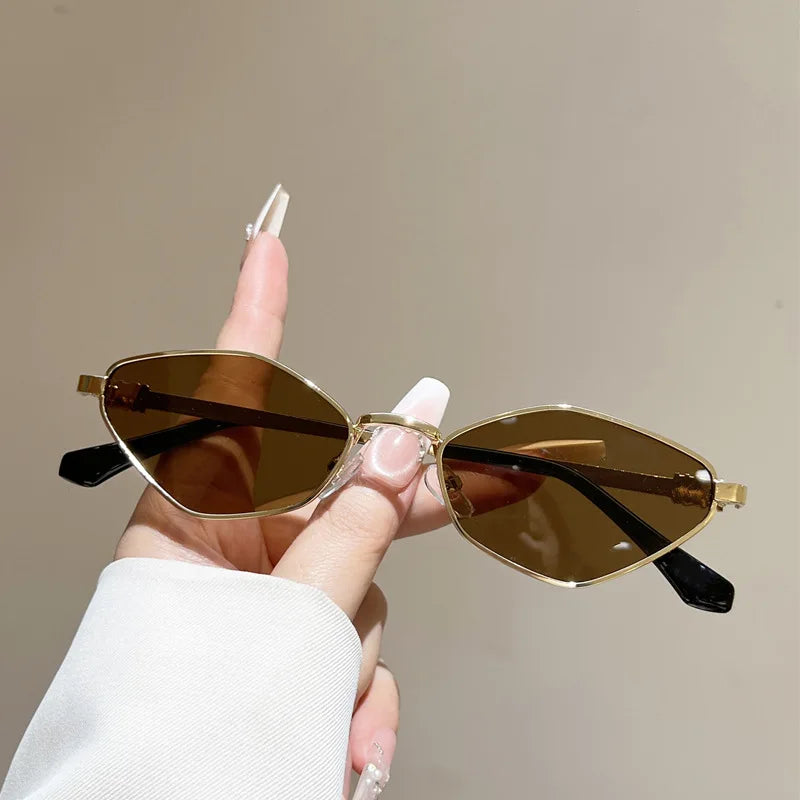 QVQV Fashion Diamond Shaped Cat Eyes Sunglasses Women Trendy Driving Sun Glasses 2026 New Luxury Brand Eyeglasses Outdoor