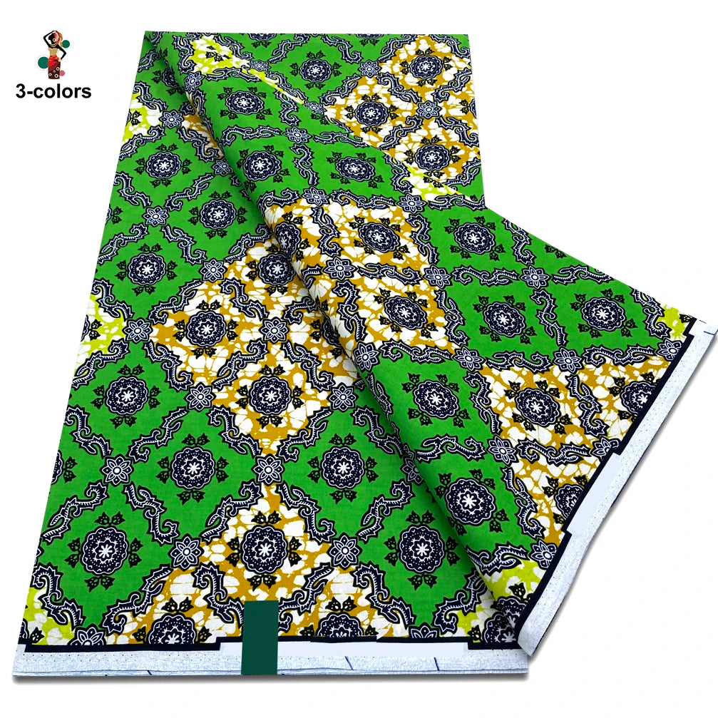 2025 Guaranteed Veritable Original African Wax Print Fabric Real Nigerian 100% Cotton Ankara Wax Fabric Soft Pagne Spuer Batik