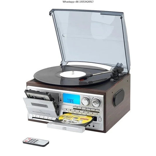 10 in 1 Vintage vinyl record player Cassette Suitable for tape player FM radio Bluetooth speaker high fidelity