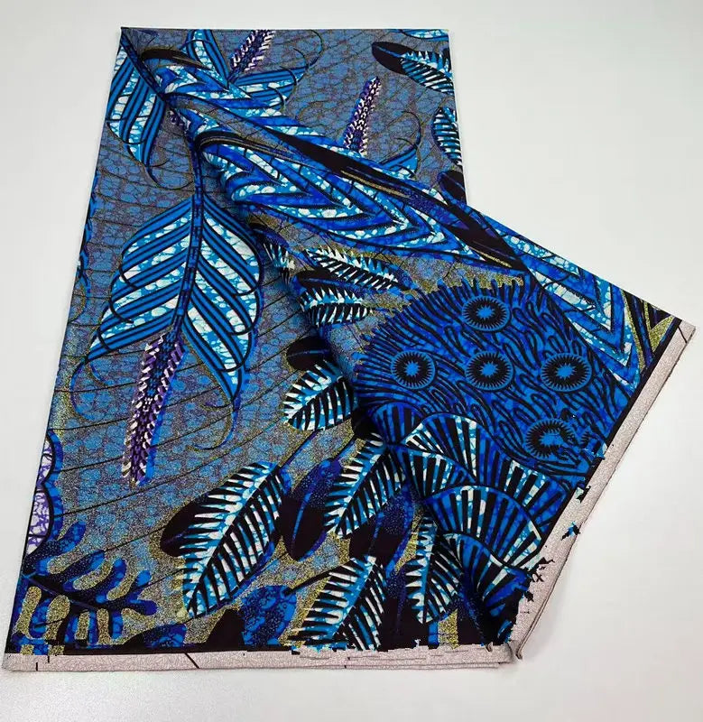 New Ankara Glitter Golden Wax Soft Flash Gold Print Batik High Quality Pagne Purple Women Tissus African Grand Golden Wax Fabric
