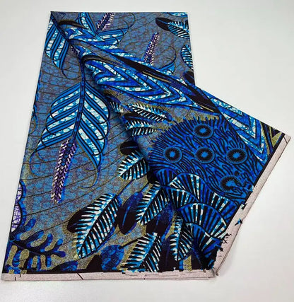 New Ankara Glitter Golden Wax Soft Flash Gold Print Batik High Quality Pagne Purple Women Tissus African Grand Golden Wax Fabric
