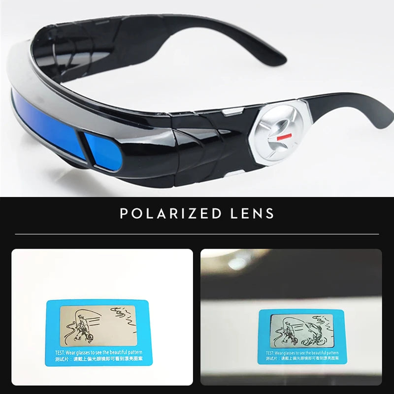 X-Man Sunglasses X-Men Cyclops Cosplay Polarized Sunglasses for Men Women Memory Material Shield Designer Sunglasses