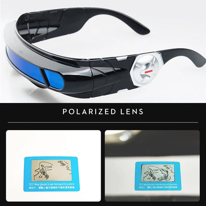 X-Man Sunglasses X-Men Cyclops Cosplay Polarized Sunglasses for Men Women Memory Material Shield Designer Sunglasses