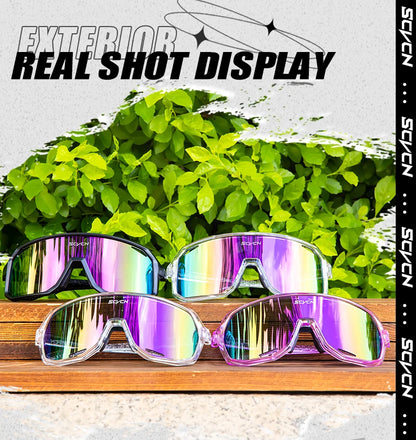 SCVCN Fashion Sports Running Glasses Outdoor Bicycle Drive Hiking Sunglasses Men MTB Cycling Sunglasses Women Road Bike Glasses