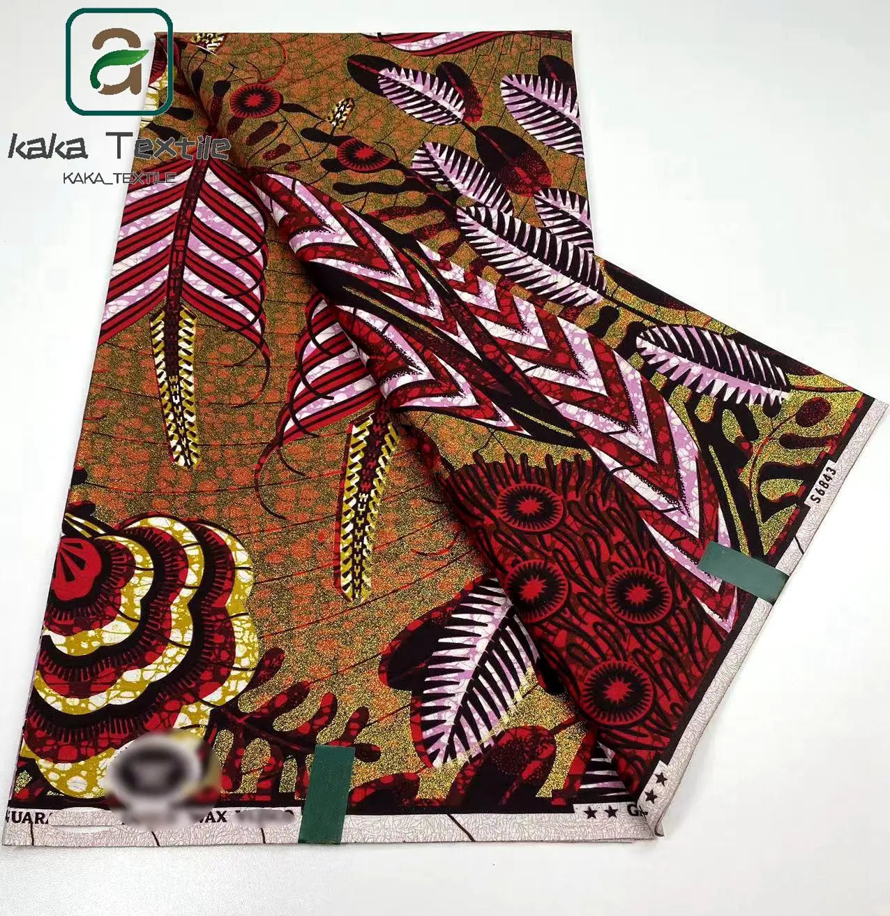 Latest African Grand Golden Wax Fabric Super Good Quality Women Pagne Flash Cotton Prints Batik Ankara Glitter Tissus 6yards