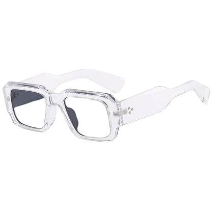 R57164 Men Fashion Rivet Optical Reading Glasses Women Trend Square Presbyopic Spectacles Dioptric +50 +100 +300