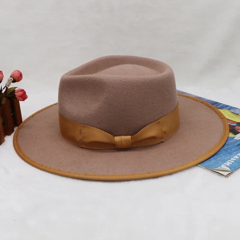 wool Derby Hat men hat male fedora with knot  felt hat for summer jazz disco hat for men black fedora hat small brim hat