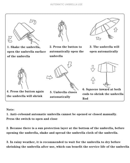 Automatic umbrella Cute dinosaur automatic children umbrella Sunshade Thickening and Durable Travel folding automatic umbrella
