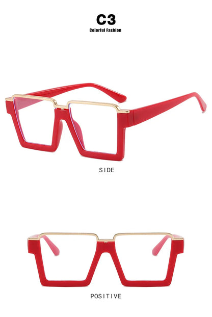 R57411 Brand Designer Half Frame Reading Glasses Lady Luxury Clear Eyewear Men Square Presbyopic Eyeglass Dioptric +50~+350