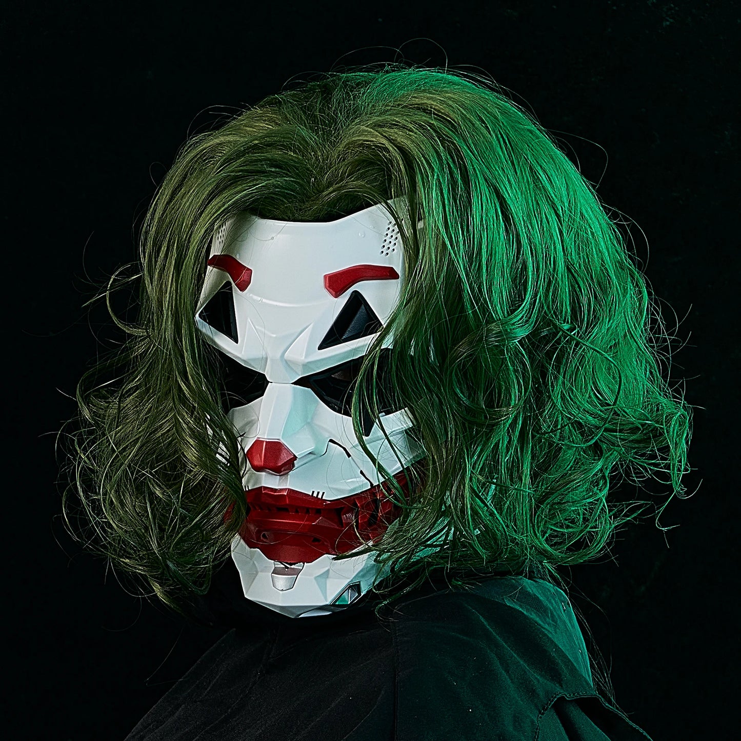 Joker Masks Cyberpunk Masks Clown Braids 2d Cosplay Resin Custom Products Halloween Anime Role-Playing Props And Gifts Toys
