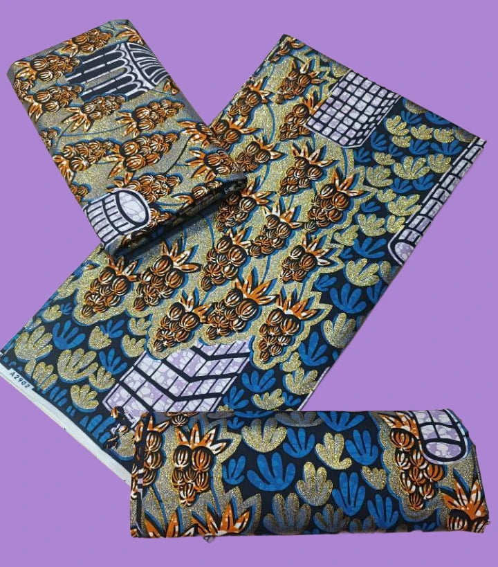 Grand Super 100% Cotton African Wax Fabric High Quality Wax Print Ankara Fabric For Sewing 6yards Women Fabric