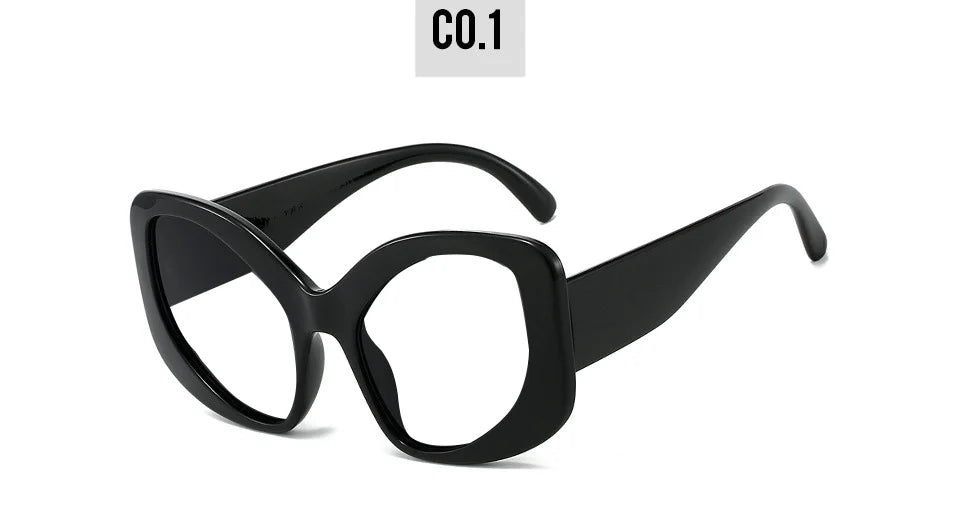 Oversized Reading Glasses Women Luxury Brand Designer Cat Eye Chunky Glasses Anti Blue Light Customised Prescription Glasses