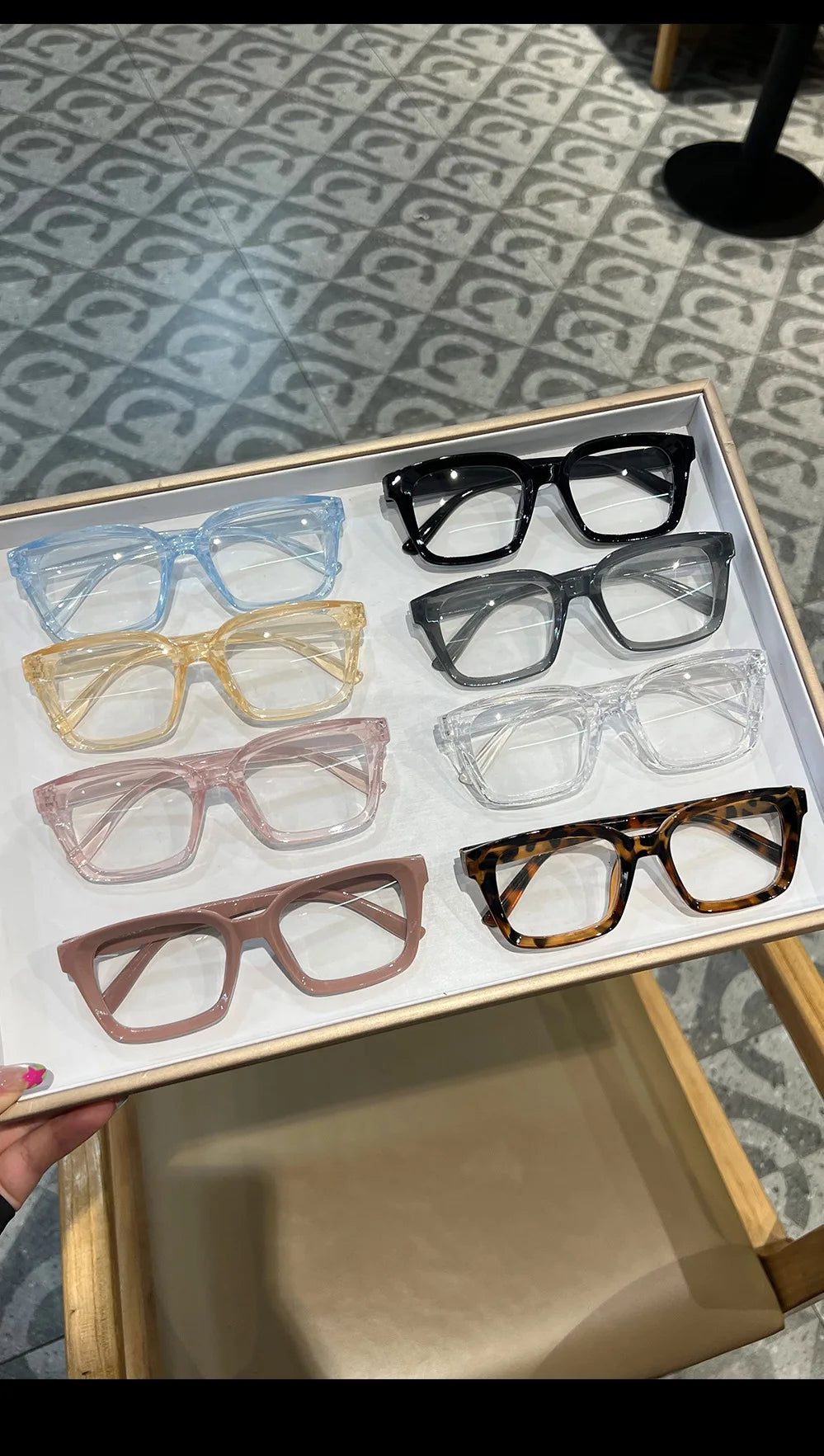 Transparent square Computer Glasses Frame Women Men Anti Blue Light Black Eyewear Blocking Glasses Optical Spectacle Eyeglass
