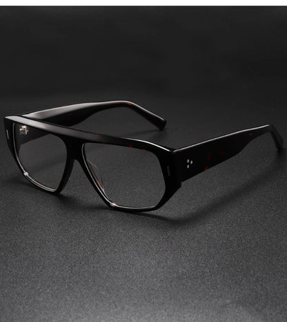 Luxury Brand Designer Thick Acetate Oversized Frame for Men Women Trendy Optical Eyewear Stylish Shield For Men lentes de sol