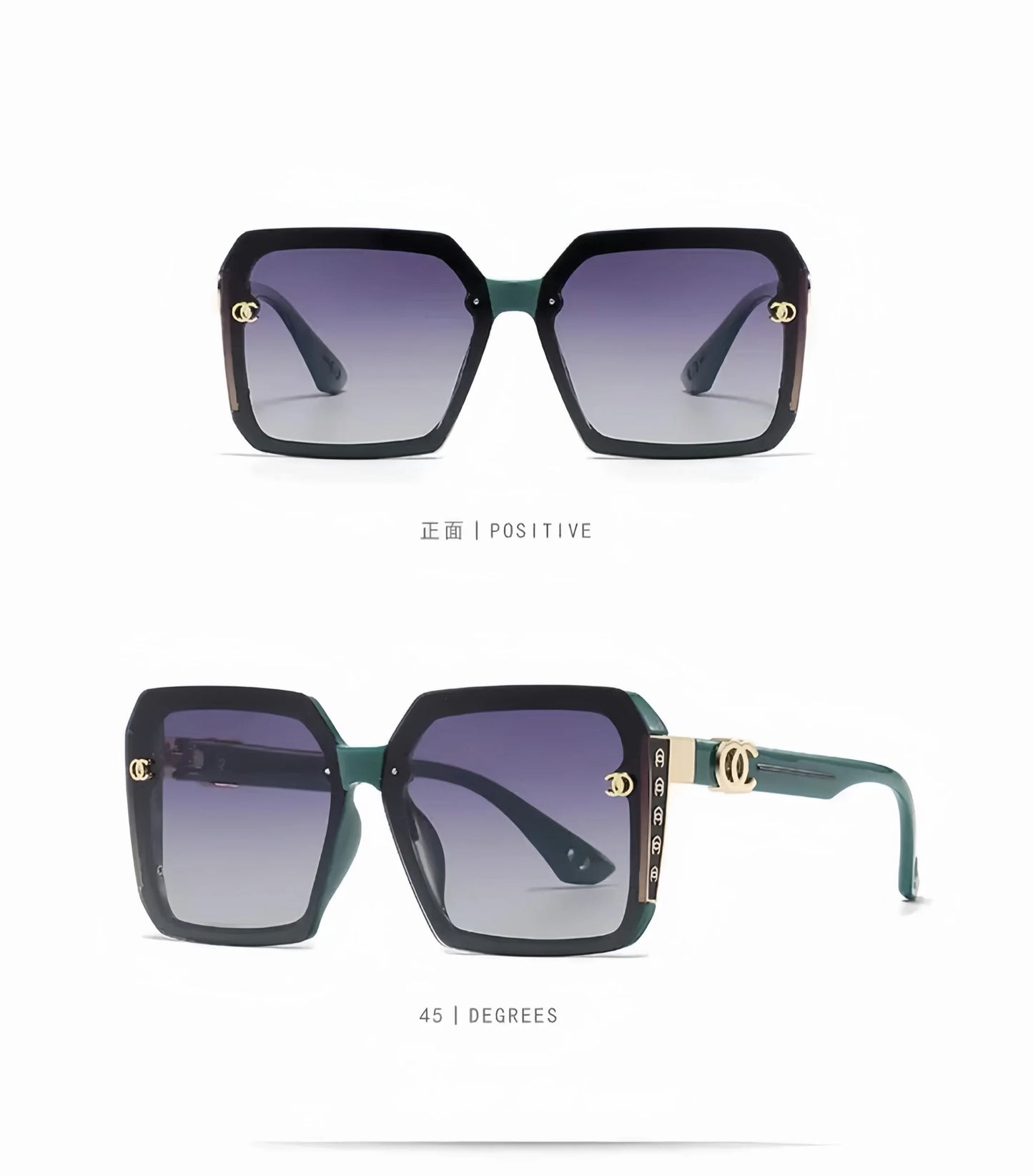 1 Pair of Classic and Fashionable Sunglasses, Personalized Uv Protection Sunglasses, Women's Polarized Sunglasses (with Leather Case), a Gift for Elders and Girlfriends