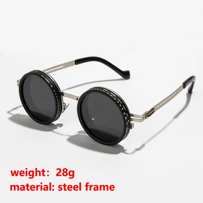 ND2-400 9 Level Adjustable Dimming Polarized Sunglasses Men Women Fishing Punk Round Glasses Driving Eyeglasses ND Filter