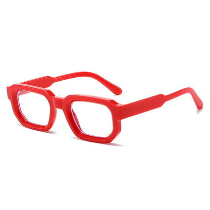 SHAUNA Ins Popular Fashion Polygon Square Women Glasses Frame Clear Anti Blue Light Eyewear Optical Men Red Blue Frame