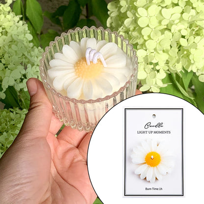 3D Daisy Candles Flower Scented Cup Candle Handmade Aromatherapy Floating Candle Birthday Party Festival Gift Wedding Home Decor