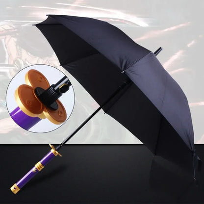 Demon Slayer Sword Umbrella One Piece Roronoa Zoro Katana Umbrella Real Full Size Japanese Anime Long Parasol Home Accessories