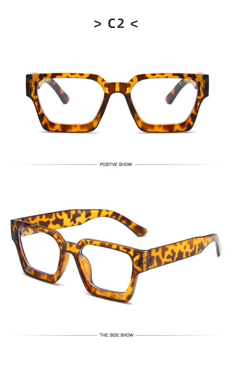 New Transparent Computer Glasses Frame Women Men Anti Blue Light Square Eyewear Blocking Glasses Optical Spectacle Eyeglass