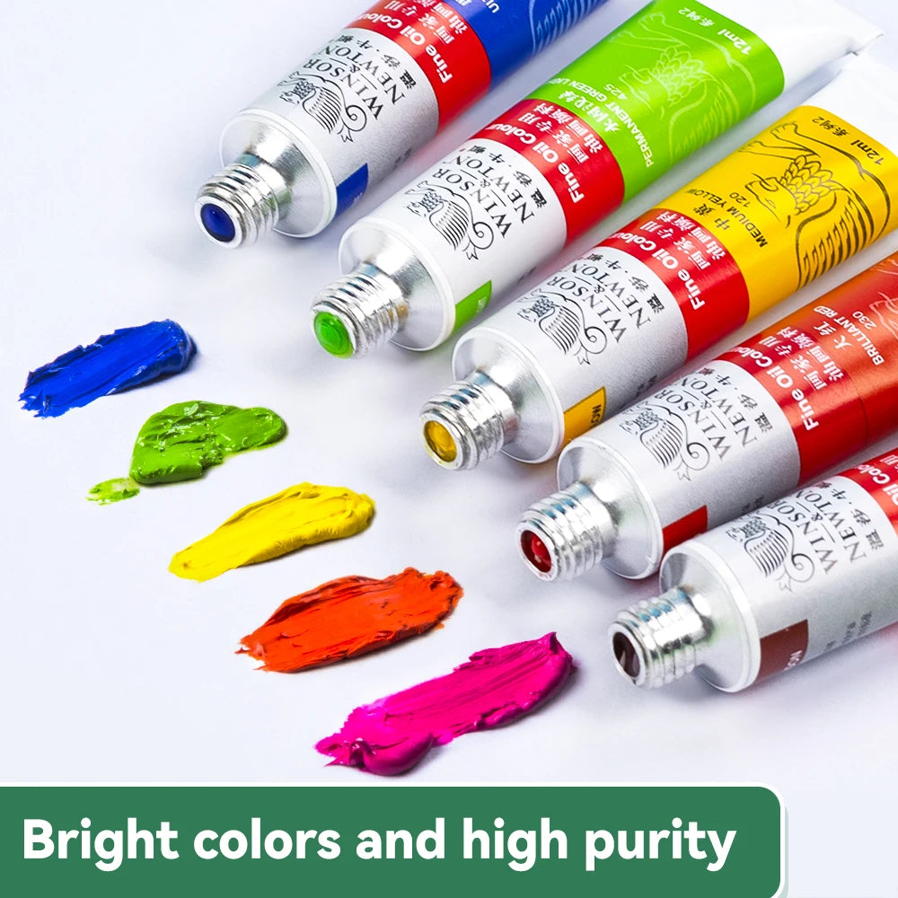 Winsor & Newton 12/18/24 Colors Oil Paints Set Professional Color Oil Paints 12ml Tube Graffiti Painting Pigments Art Supplies