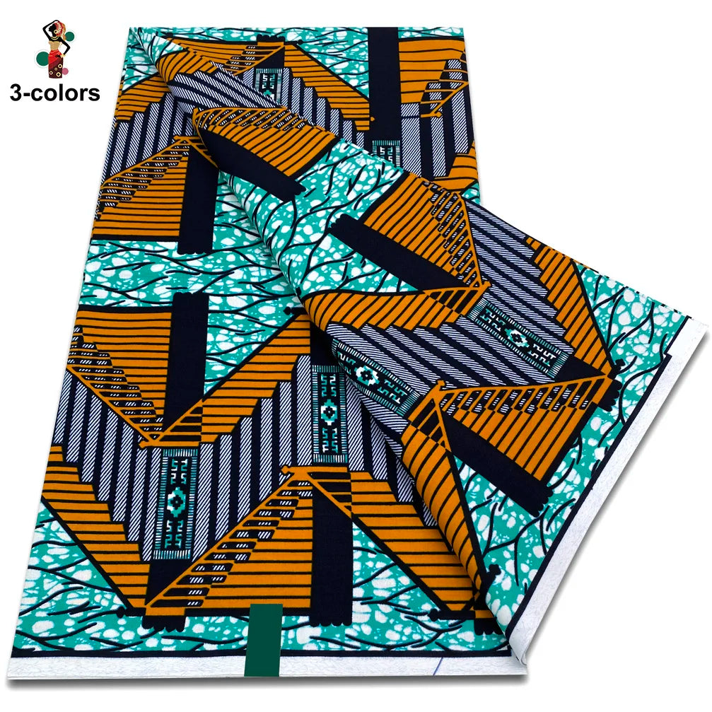 New Arrival High Quality Original 100% Cotton Wax Print Guaranteed Veritable Ankara African Real Wax Fabric Soft Pagne for Dress
