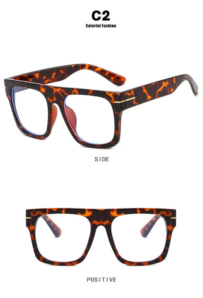 Large Square Anti Blue Light Reading Glasses Men Women Classic Designer Clear Presbyopic Eyewear Prescription Optical Glasses