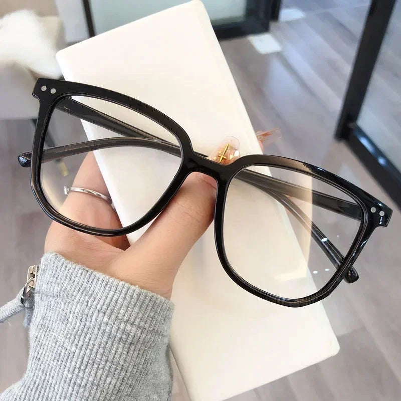 Fashion Square Large Frame Blue Light Blocking Reading Glasses Retro Men Women Presbyopia Glasses Unisex Far Sight Eyewear