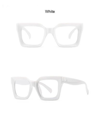 Vintage Oversized Square Anti Blue Light Reading Glasses Women Men Trending Optical Eyewear Finished Hyperopia Eyeglasses +2 +5
