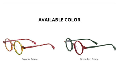 FONEX HEPIDEM Acetate Eyeglasses Frame Men 2025 New Small Round Brand Design Glasses Women Retro Vintage Eyewear Spectacles 9341