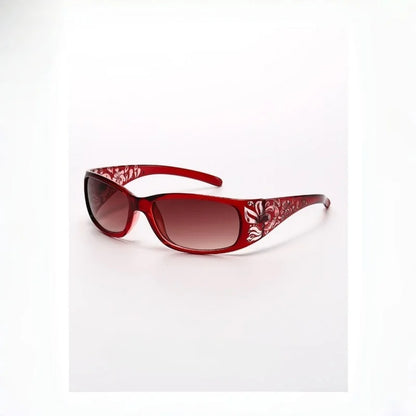 New Printed Diamond Studded Retro Cat Eye Women's Sunglasses Personalized And Trendy Outdoor Sun Protection Sunglasses