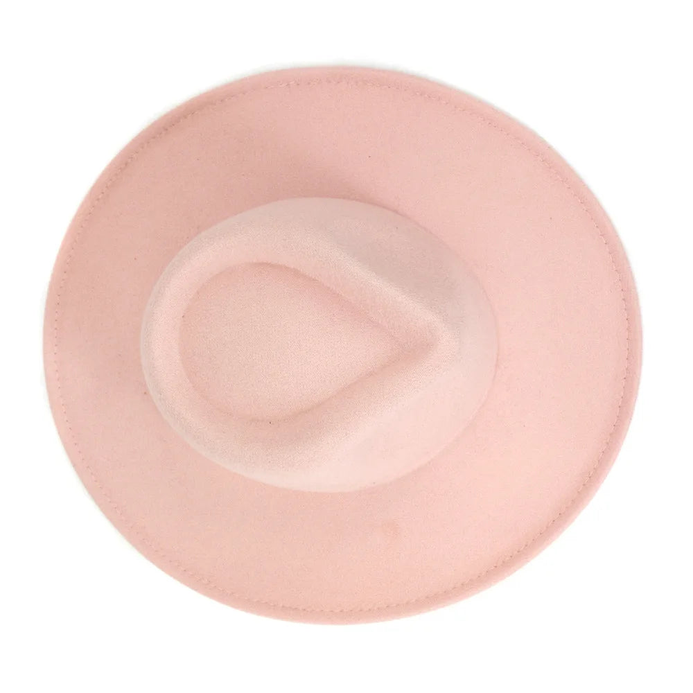 Women's Men's Fedora Hat Winter and Autumn Elegant Women's Gangster Trilby Felt Hamburg Church Jazz Hat 55-58CM Adjustable