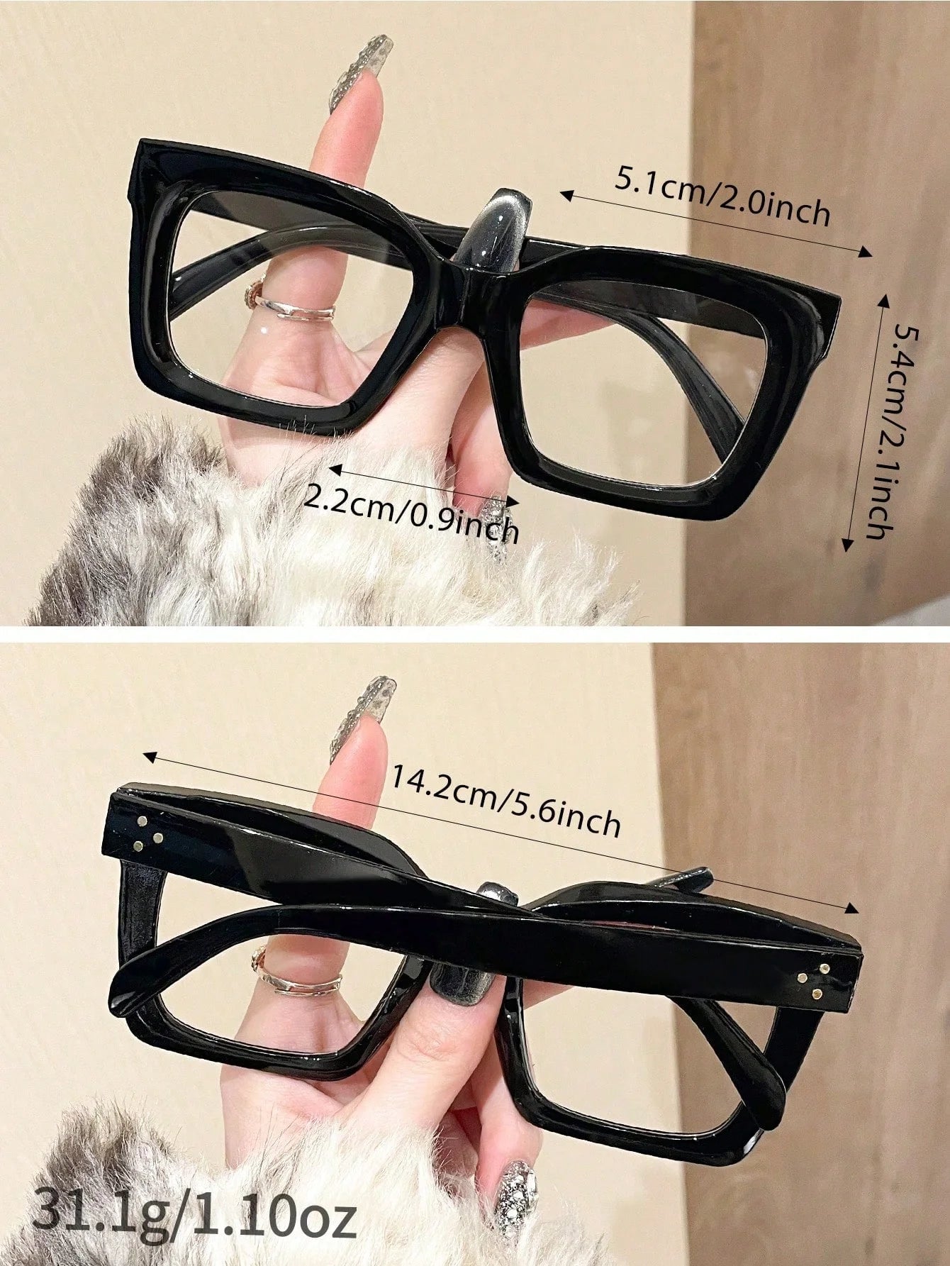 Fashion Anti-blue Light Glasses Men Women Transparent Computer Glasses Frame Eyeglass Frame Flat Glasses Square Eyeglasse