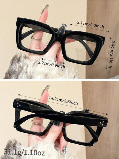 Fashion Anti-blue Light Glasses Men Women Transparent Computer Glasses Frame Eyeglass Frame Flat Glasses Square Eyeglasse