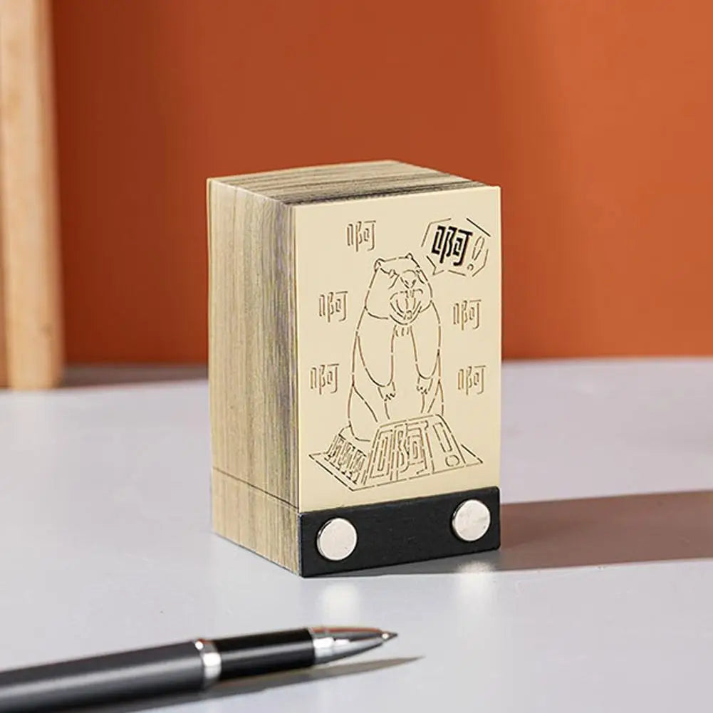 2026 Year Calendar Creative 3D Paper Notes Notepad Gift Carving Bunny Bear Calendar Paper House Shark Art Cute Sculpture C9O7
