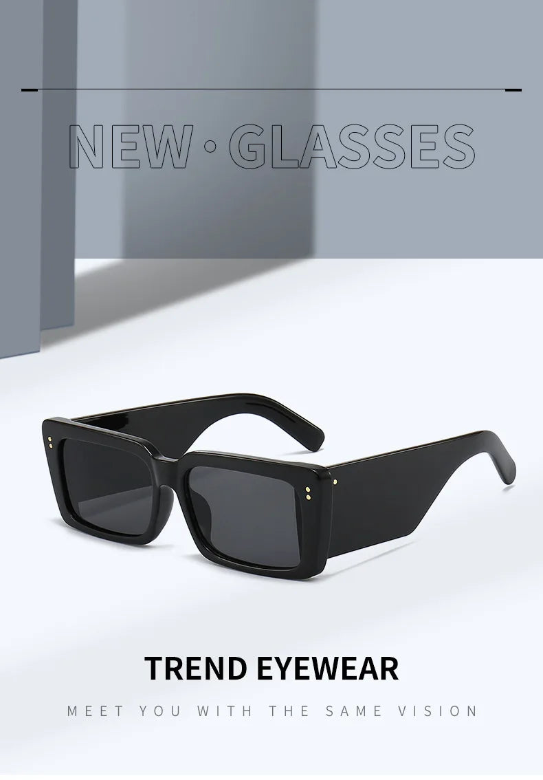 New Square Sunglasses Women Wide Glasses Legs Men Travel Shades Male Female UV400 Gafas Oculos Retro Brand Designer Luxury