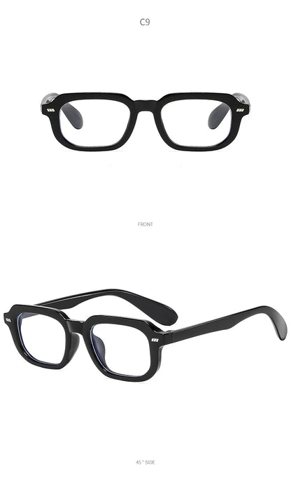 Small Square Eyewear Computer Glasses Frame Women Men Anti Blue Light Blocking Sunglasses Outdoor Zero-power Spectacle Eyeglass