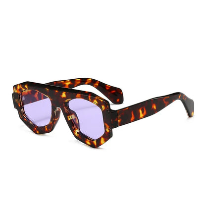JNPCXI New Fashion Irregular Square Women Sunglasses Shades UV400 Retro Green Men Sun Glasses