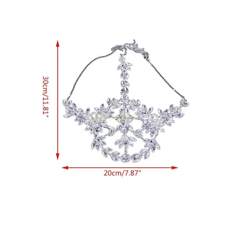 Steampunk Crystal Face Mask Rave Music Festival Hair Ornaments for Rhinestone Jewellery Imitation Diamond for Facial Shi