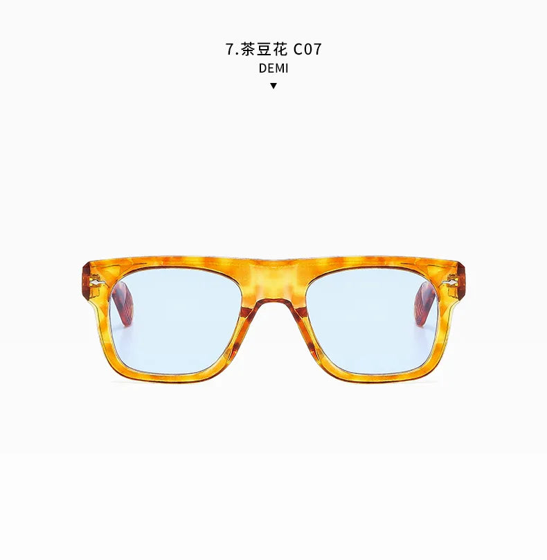 Square Yellow Lens Reading Sunglasses for Men Classic Tinted Prescription Presbyopic Eyewear Outdoor Shade Sun Glasses Readers
