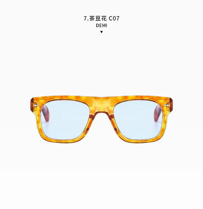 Square Yellow Lens Reading Sunglasses for Men Classic Tinted Prescription Presbyopic Eyewear Outdoor Shade Sun Glasses Readers