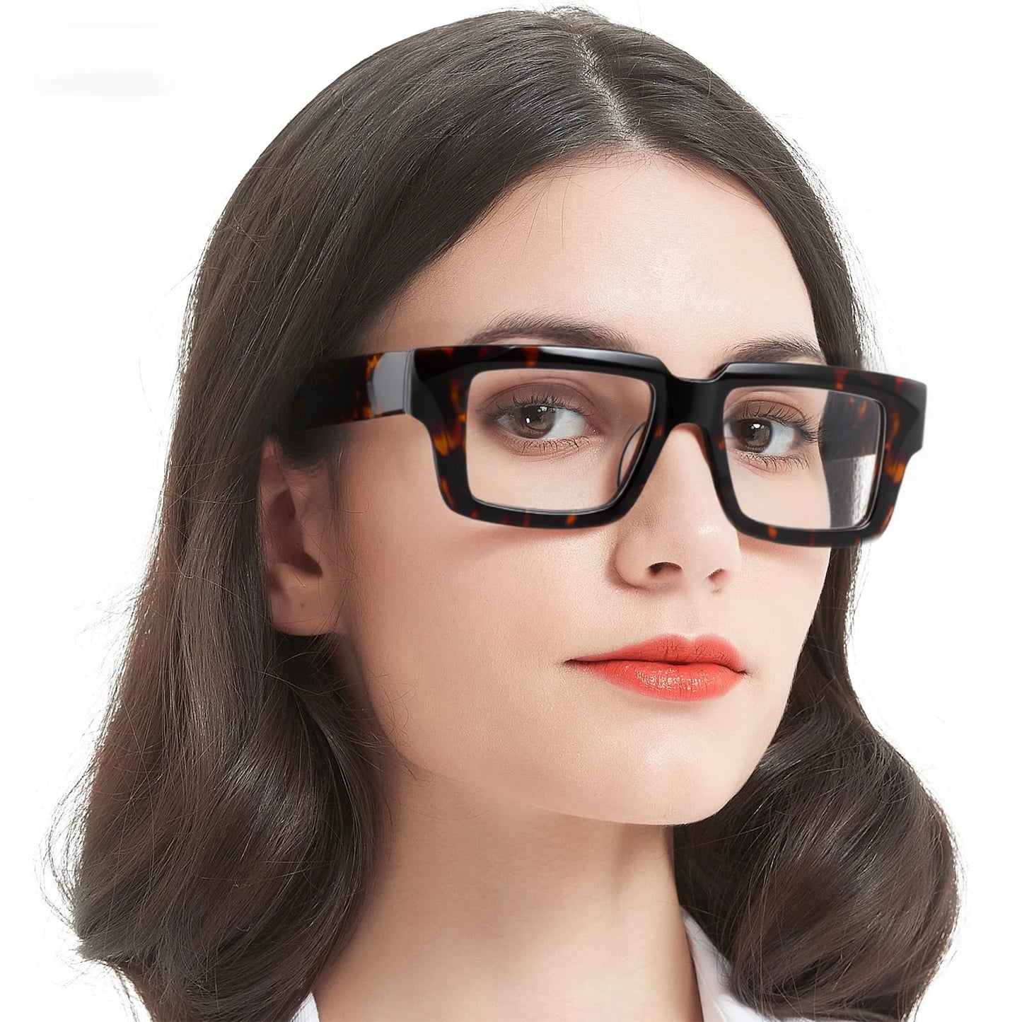 Thicken Acetate Glasses Frame Men Women Vintage Square Myopia Prescription Eyeglasses Frame Reading Glasses Luxury Brand Eyewear