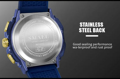 SMAEL Brand 8113 Waterproof Dropshipping Watch Alarm Clock night light Young Fashion business Quartz Sport Wristwatches