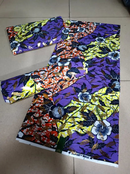 2022 New Hot Sale African Wax Fabric Cotton Material Nigerian Ankara Block Prints Batik Dutch High Quality Sewing Cloth
