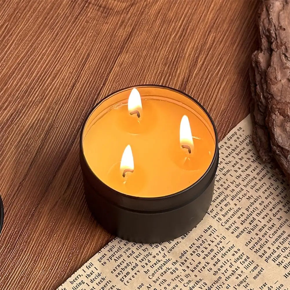 Emergency Candle 36 Hour 3 Wick Long Lasting Beeswax Survival Candle with Aroma for Home Camping Fishing