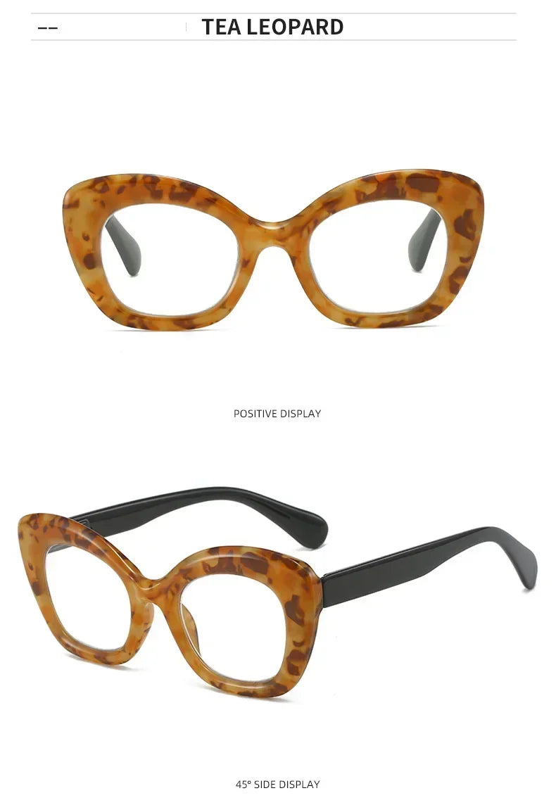 Vintage Finished Presbyopia Glasses Unisex Women Men's Anti Blue Light Farsighted Eyewear Optical Prescription Reading Glasses