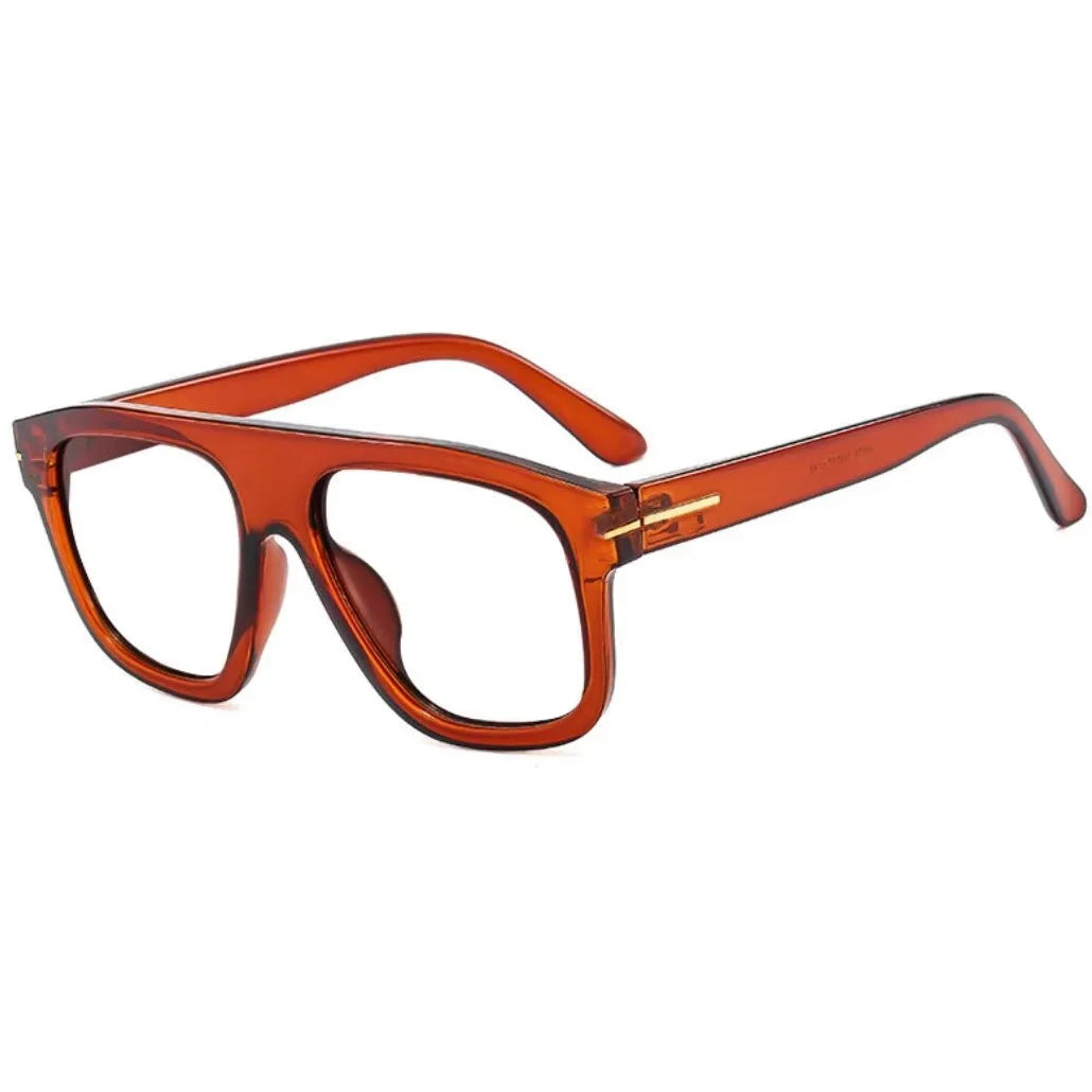 Oversized Square Reading Glasses Woman Men Decoration Retro Eyeglasses Trendy Anti Blue Light Single Focus Presbyopic Glasse